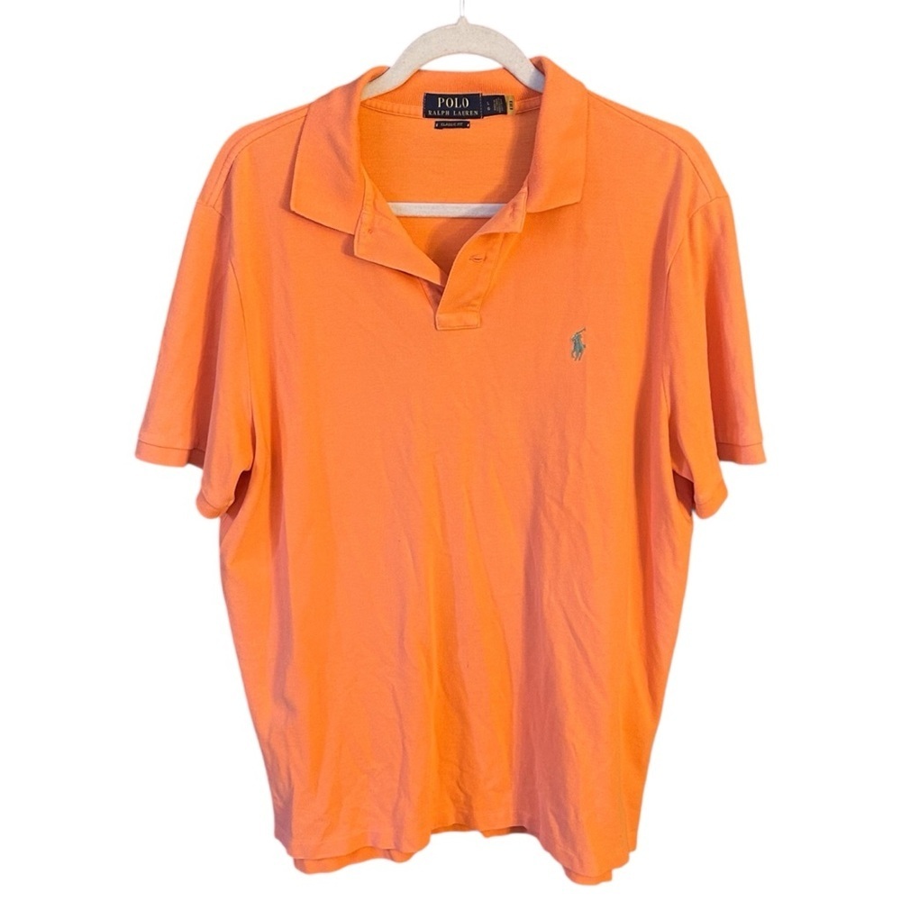 Ralph Lauren Men's Bright Orange Polo Shirt